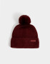 Gorro Clasico Gorro Tejido Con Pompón - Rojo Cereza