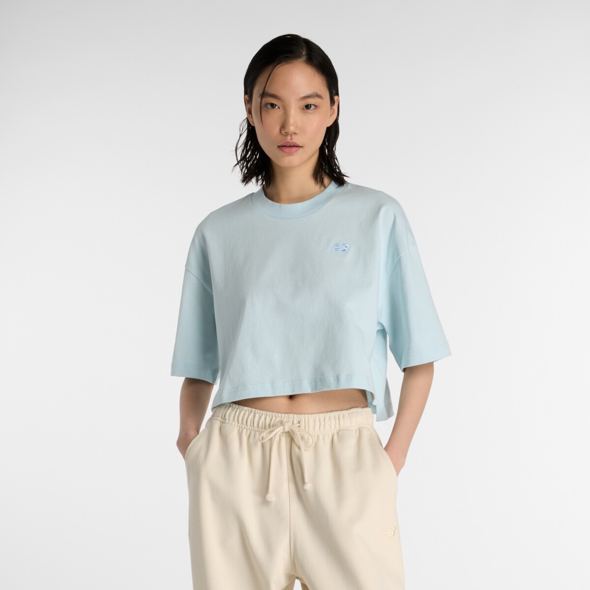 Remera New Balance de Dama - Logo Oversized - WT43536FRL - BLUE 
