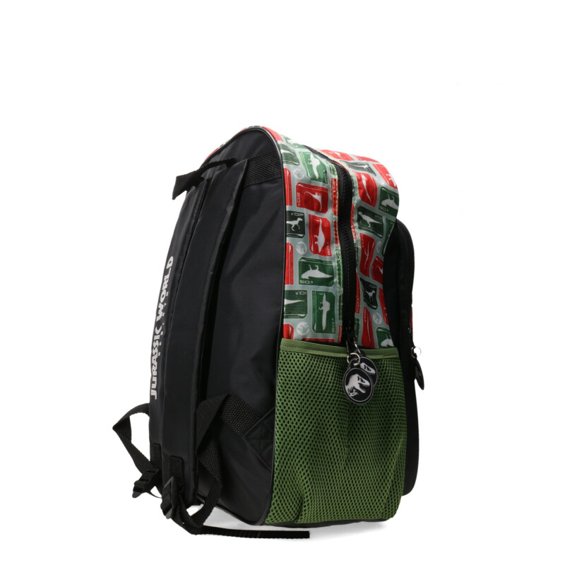 Mochila Jurassic World Defend Territory Negro - Verde