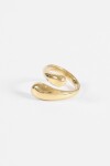 Anillo bold acero dorado