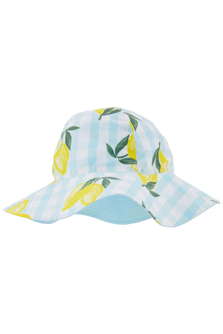 Gorro reversible con protección UPF 50+, diseño limones Gorro reversible con protección UPF 50+, diseño limones