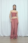 Top bandeau rayado PREVENTA rosa