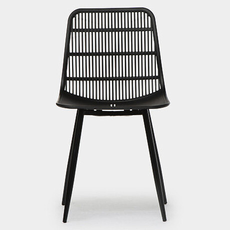 Silla Eames Alaska Negra · Patas de Metal