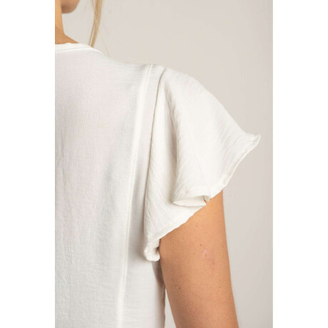 Blusa Escote V Nacar