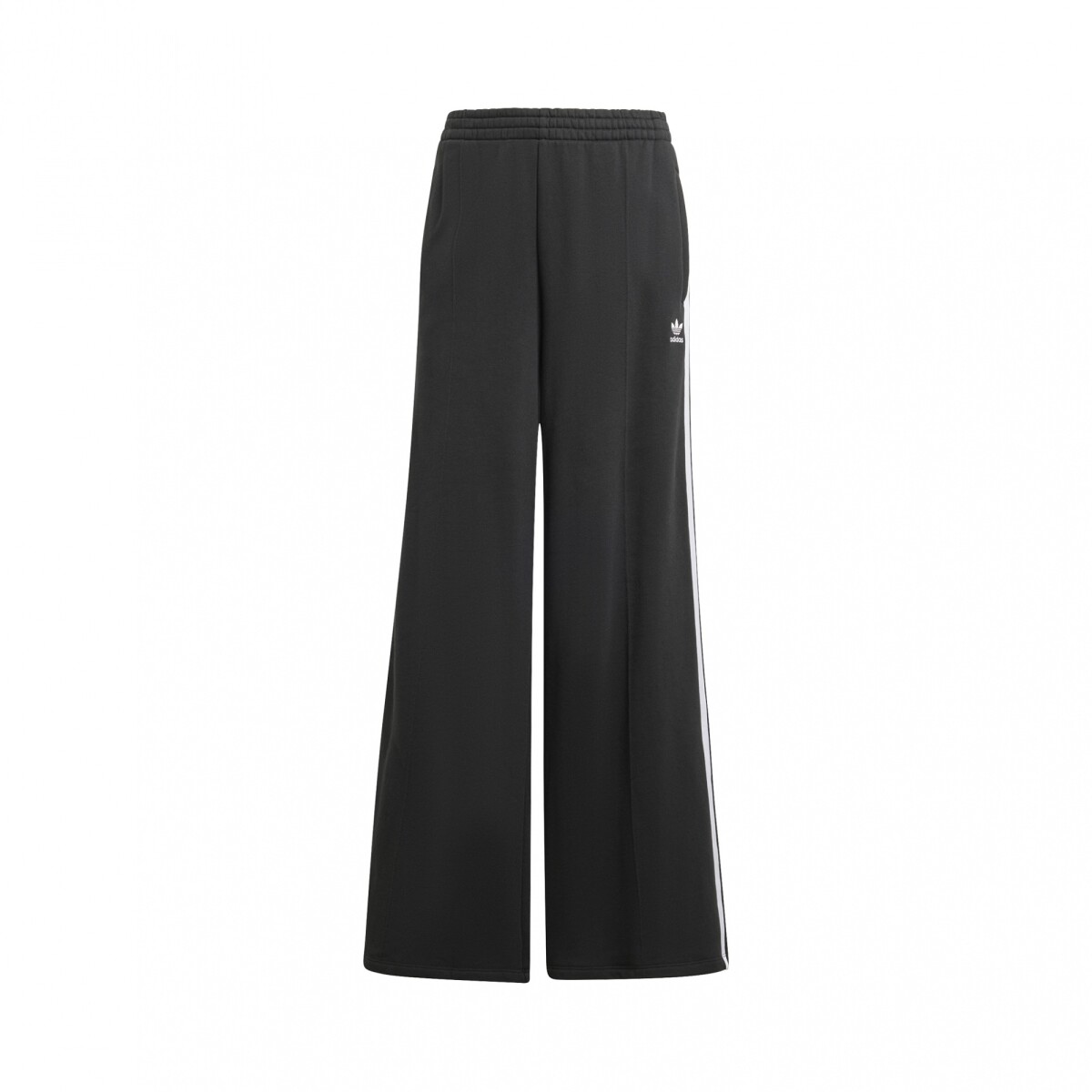 PANTALÓN LOOSE FRENCH TERRY WIDE LEG 3 BANDAS - BLACK 