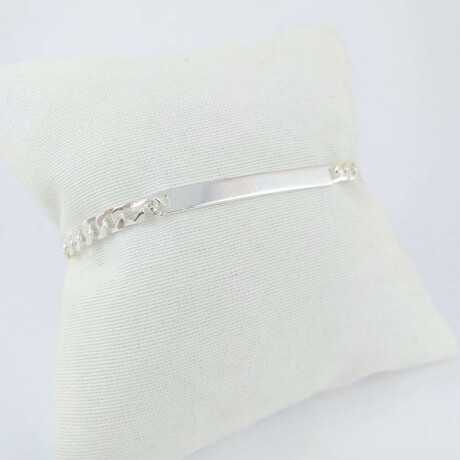 Pulsera de identidad de plata 925 Largo 19Cm Ancho 5Mm Espesor 1Mm