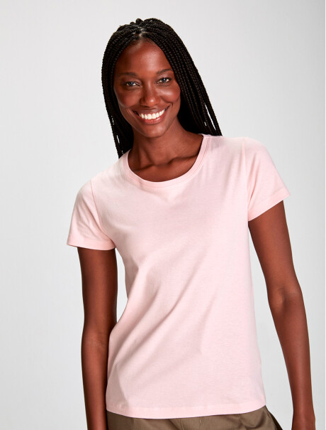 CAMISETA BÁSICA SLIM WORLD ROSA CLARO