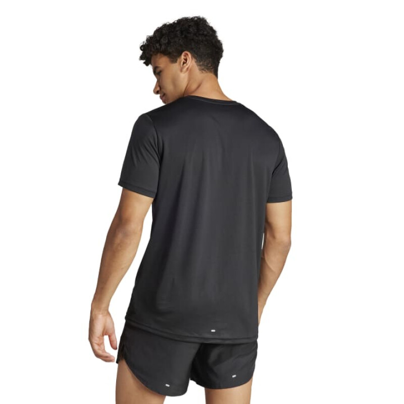 Remera Adidas Run It de Hombre - IL7235 Negro-blanco