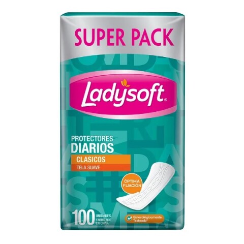 Protectores Diarios Ladysoft Clásicos 100 Unidades Protectores Diarios Ladysoft Clásicos 100 Unidades