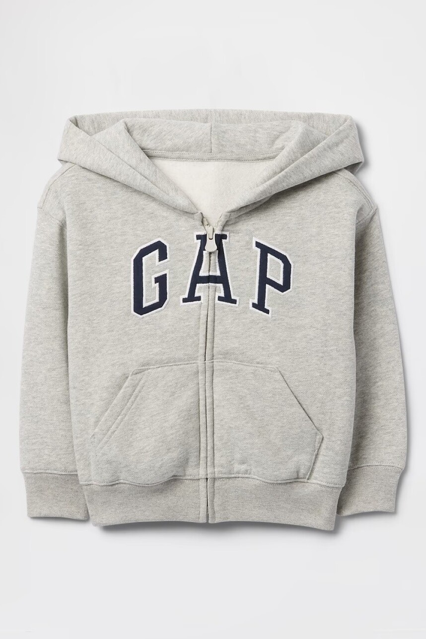 Canguro Con Cierre Logo Gap Toddler Niño Light Heather Grey
