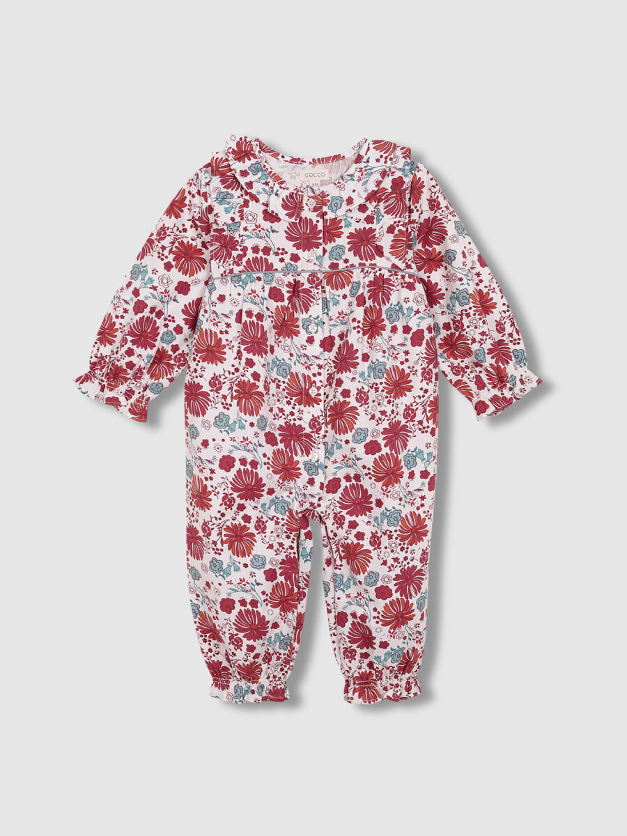 Pijama Con Estampado De Flores Cereza