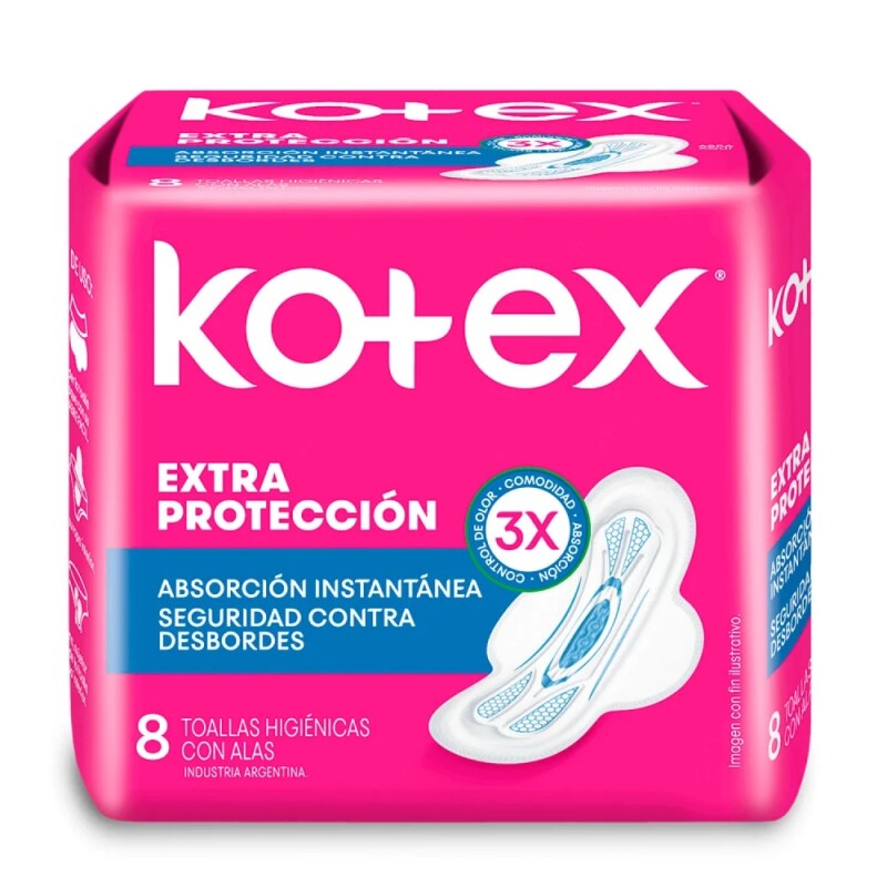 Toallas Femeninas Kotex Normal Con Alas 8 Unidades Toallas Femeninas Kotex Normal Con Alas 8 Unidades