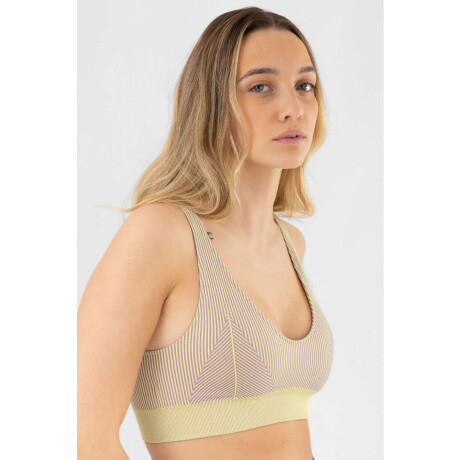 Top deportivo bicolor Verde lima/fluo