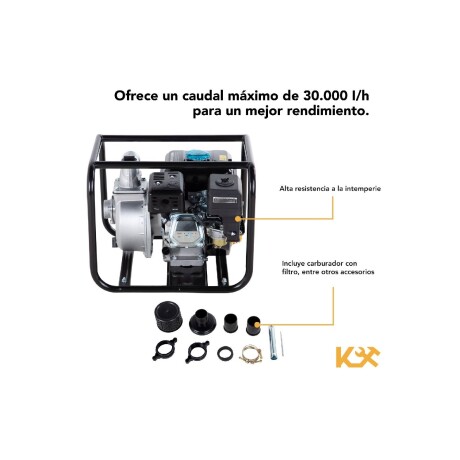 Motobomba a gasolina Kingsman 6.5hp 6lt 50mm 4 tiempos Motobomba a gasolina Kingsman 6.5hp 6lt 50mm 4 tiempos