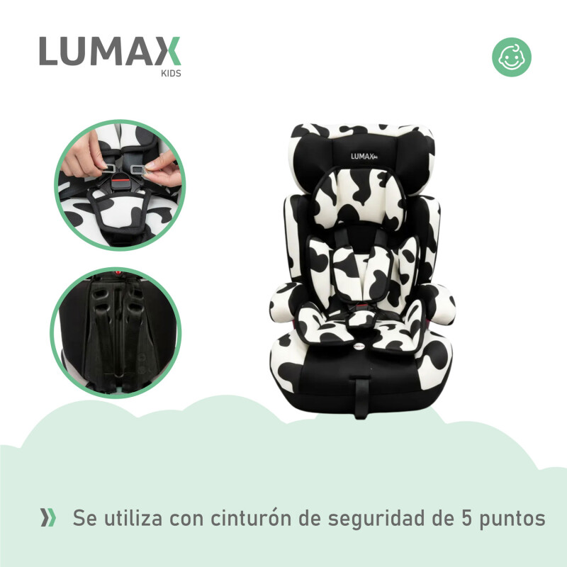 Silla para Auto Booster 3 en 1 Next Generation Lumax Kids Blanco/Negro