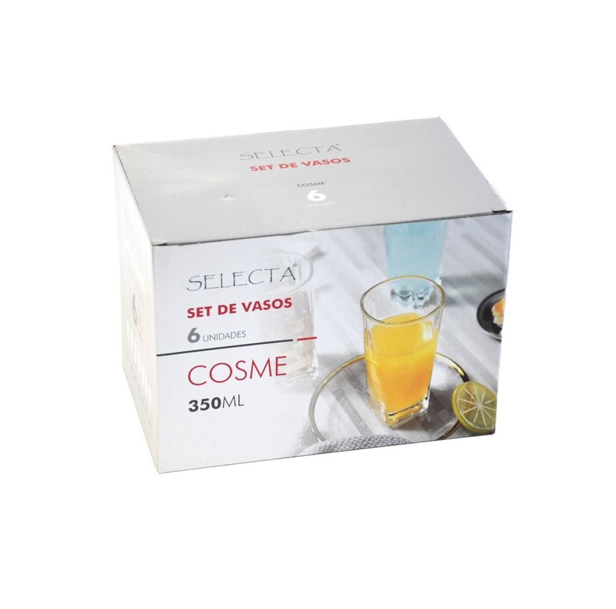 Set 6 Vasos Cosme Selecta 350 ml 