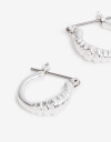Aros Argollas Metal Argollas De Metal Bañado En Plata - Plateado