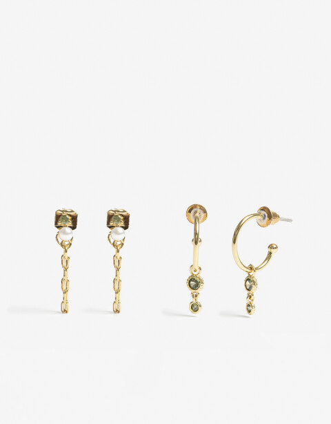 Aros Sets Cubic zirconia Set De Aros Con Cubic Zirconia - Dorado