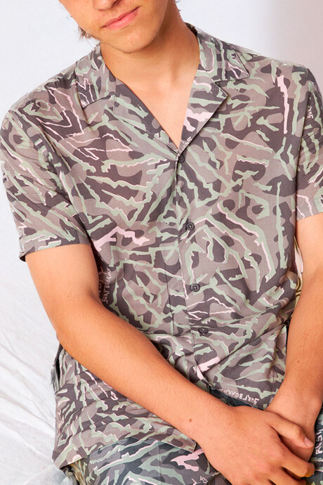 CAMISA ELIZO TEEN RUSTY Gris Oscuro