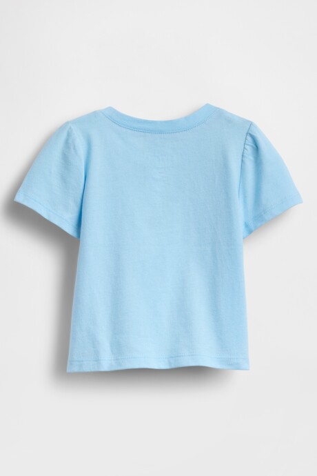 Remera Logo Gap Toddler Niña Chlorine Blue