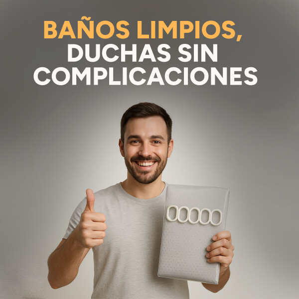 Cortina De Baño Ducha De Vinilo Plástico Varios Diseños Color Variante Gris