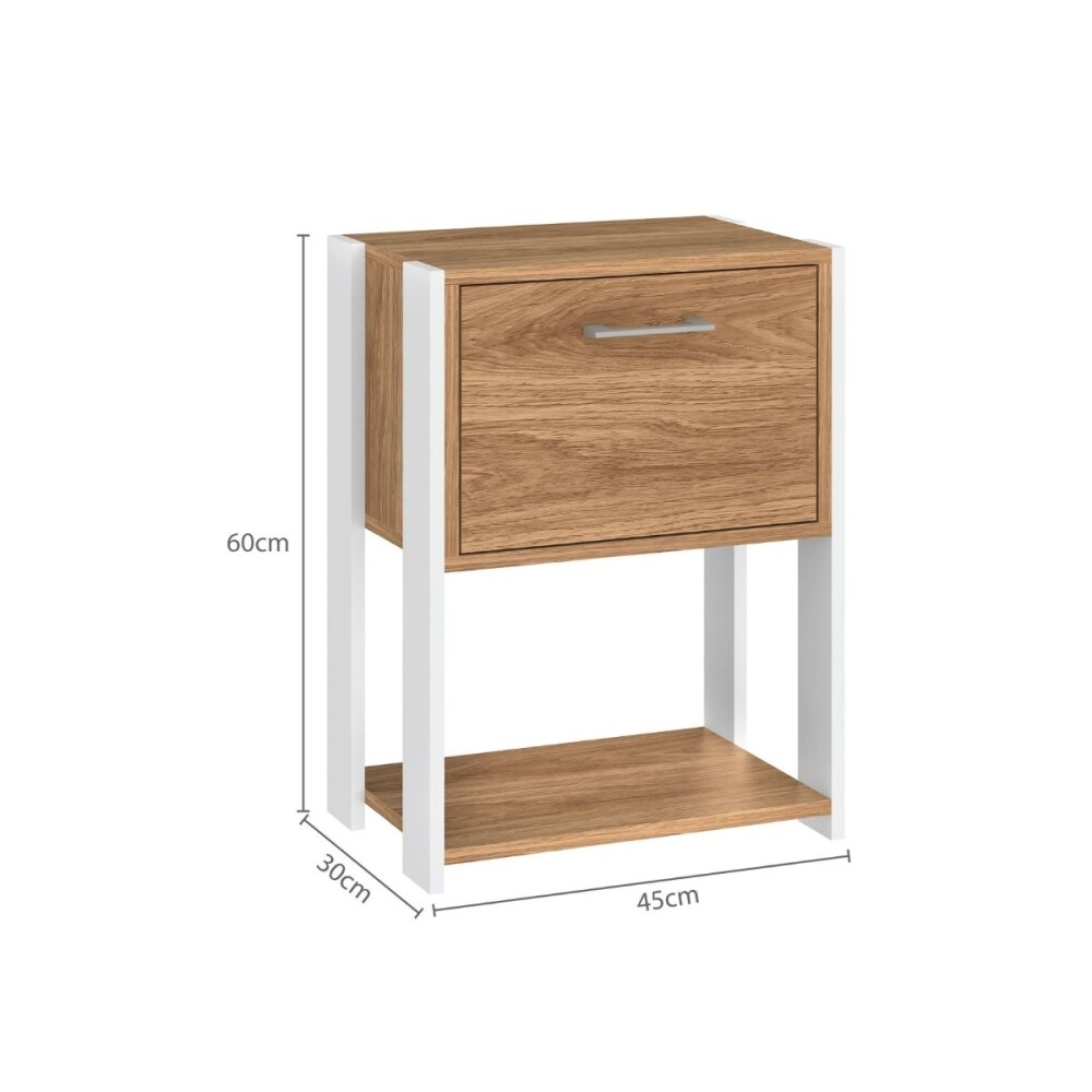MESA DE LUZ BLANCO MIEL