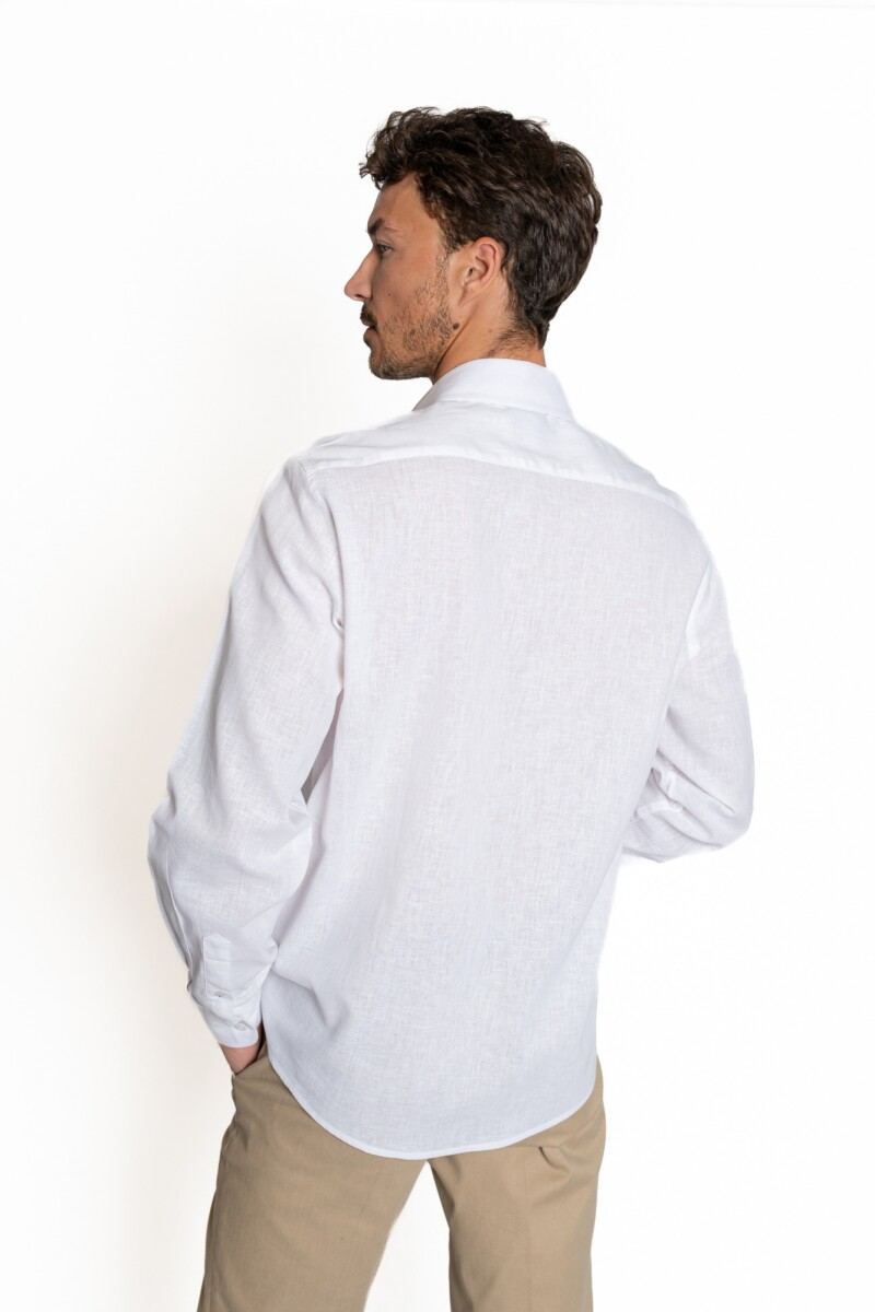 Camisa Lino-Cotton Guarnieri BLANCO