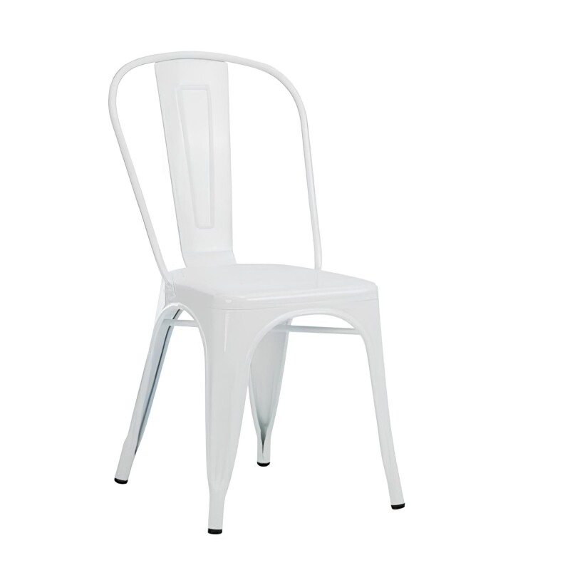 Juego de comedor Con Mesa Circular de 120cm + 4 Sillas Tolix Blanco