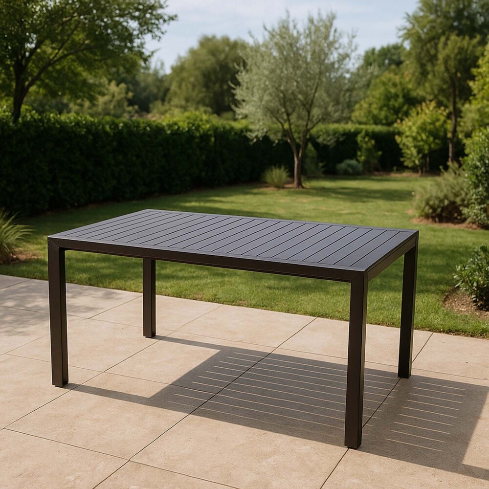 MESA EXTEN ALUMINIO GRIS TENERIFE