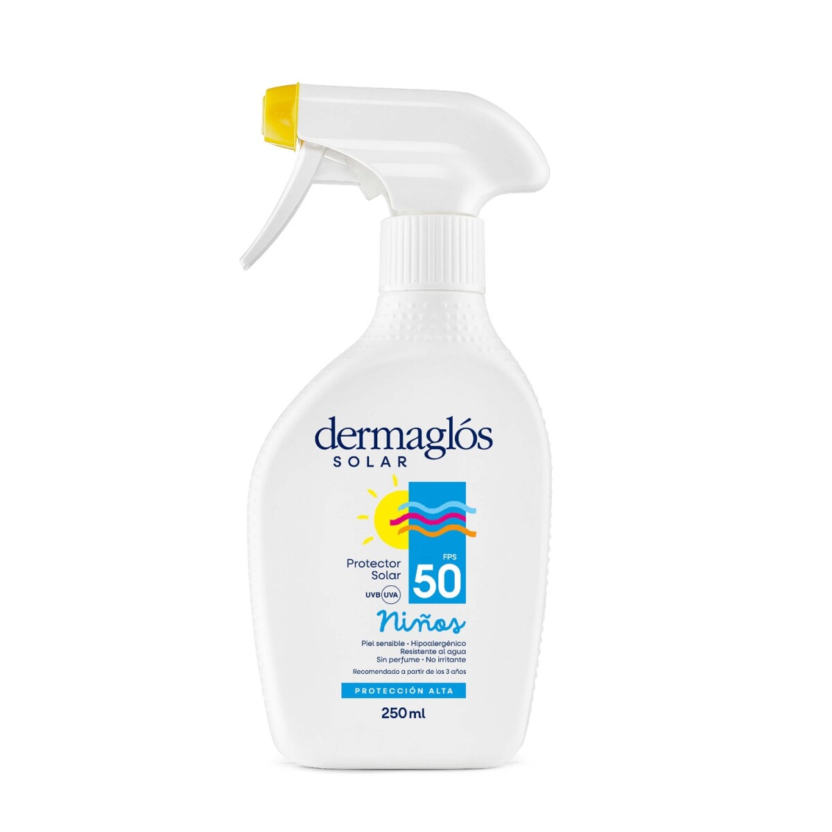 Protector Solar Dermaglos Niños Fps50 Gatillo 250 Ml. 