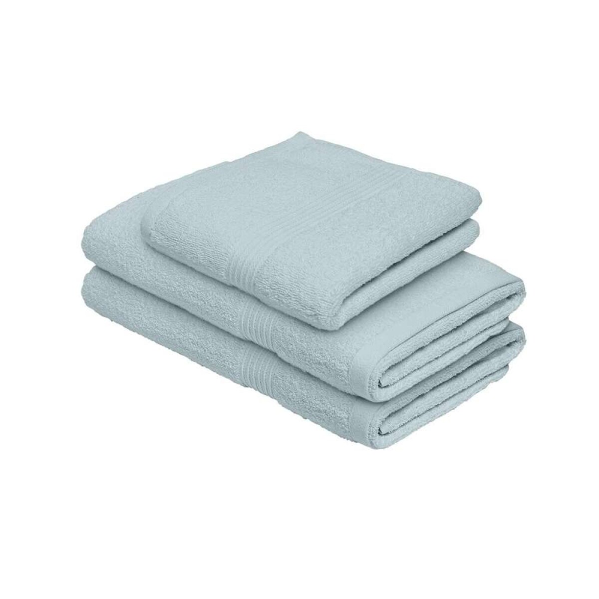 Set 3 Toallas: 40X70 + 2*70X140Cm Alg - Aqua 