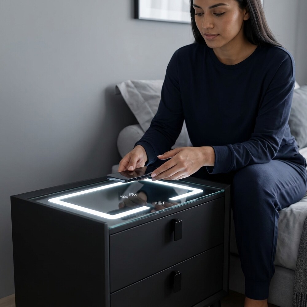 Mesa de luz CHARGER Negro