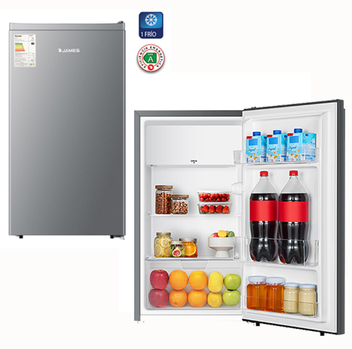 REFRIGERADOR JAMES JN 90 KS G2 Silver- Frigobar - Sin color 