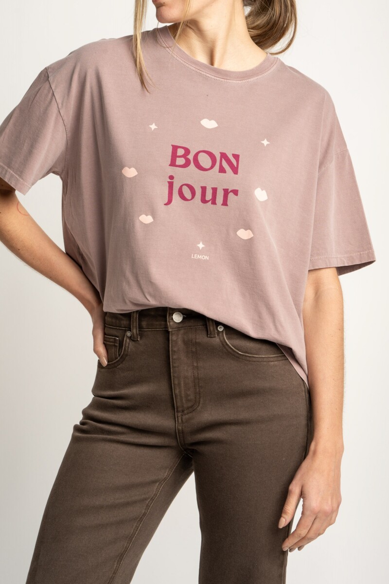 Remera Algodon Lavado Print Multi