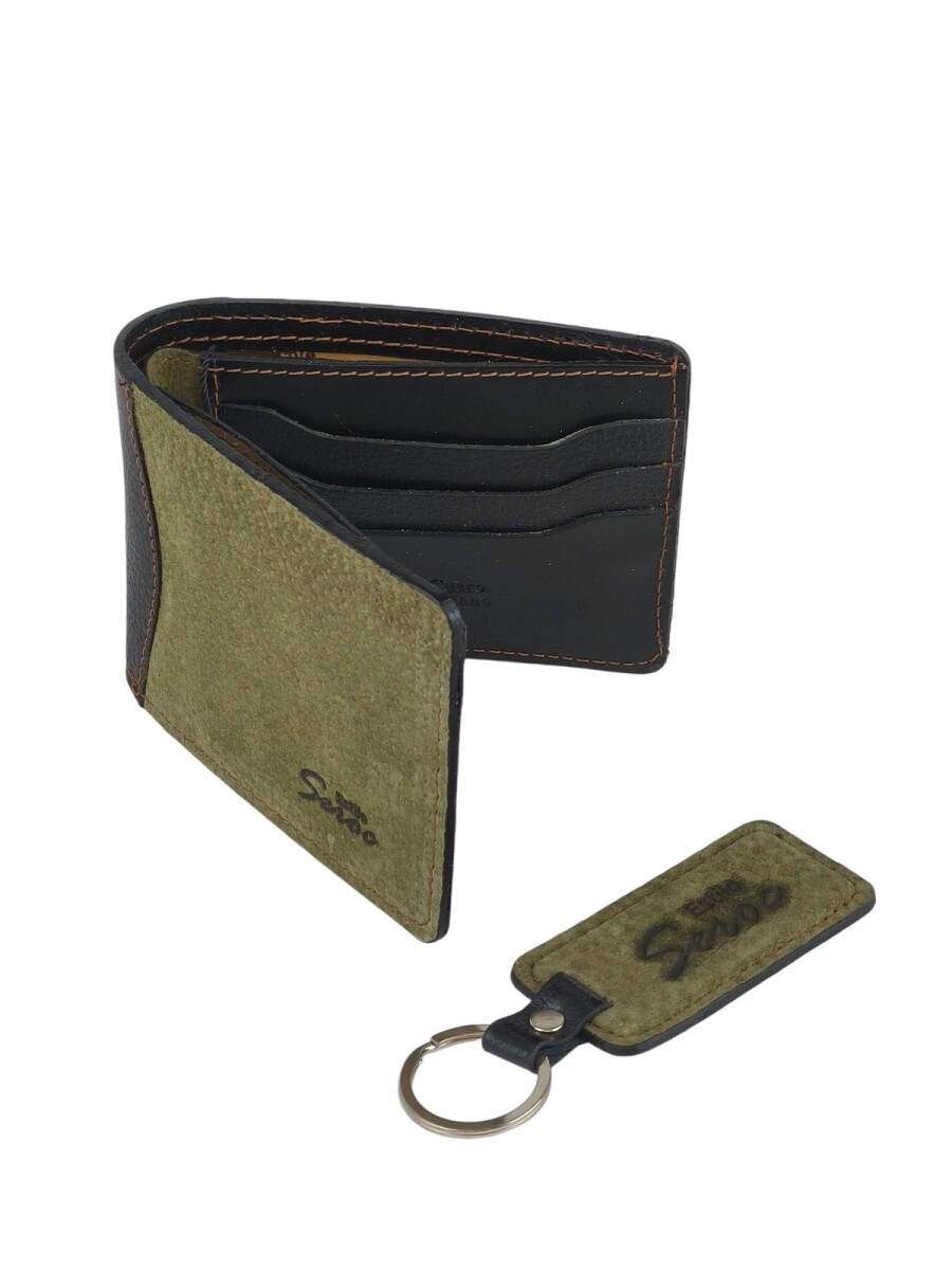 Set billetera y llavero - Verde 