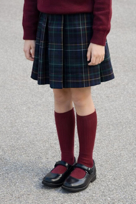 Pack x2 Media colegial color bordó