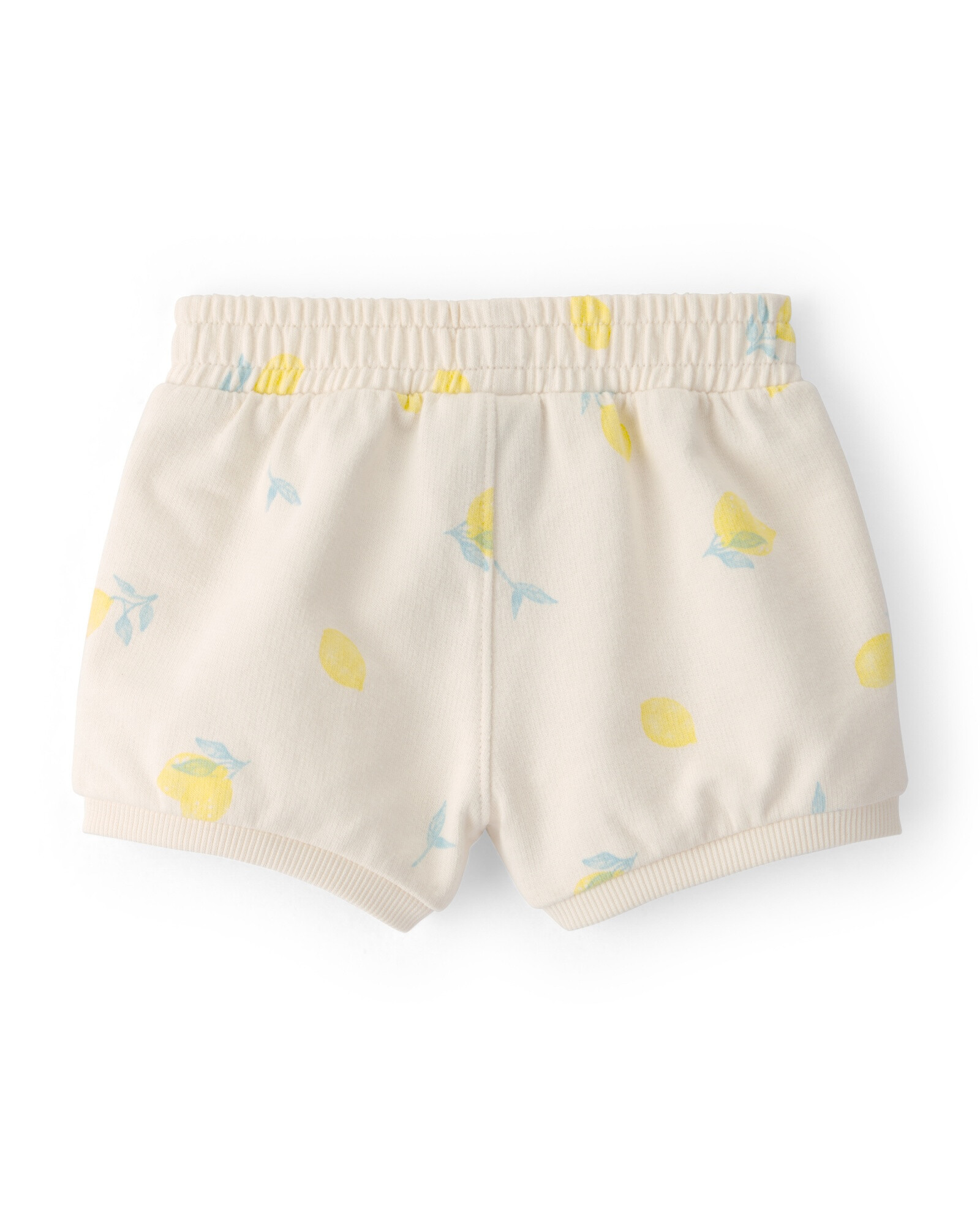 Short de algodón, marfil, diseño limones Sin color