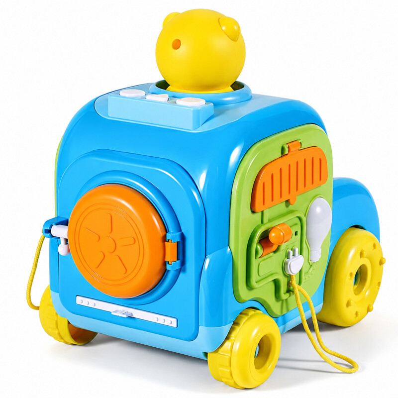 Juguete Didactico Bebe Auto Musical Motricidad Sensorial Celeste