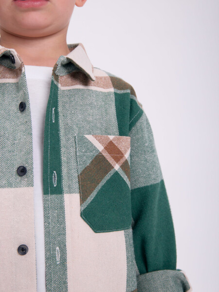 Sobrecamisa cuadros Verde