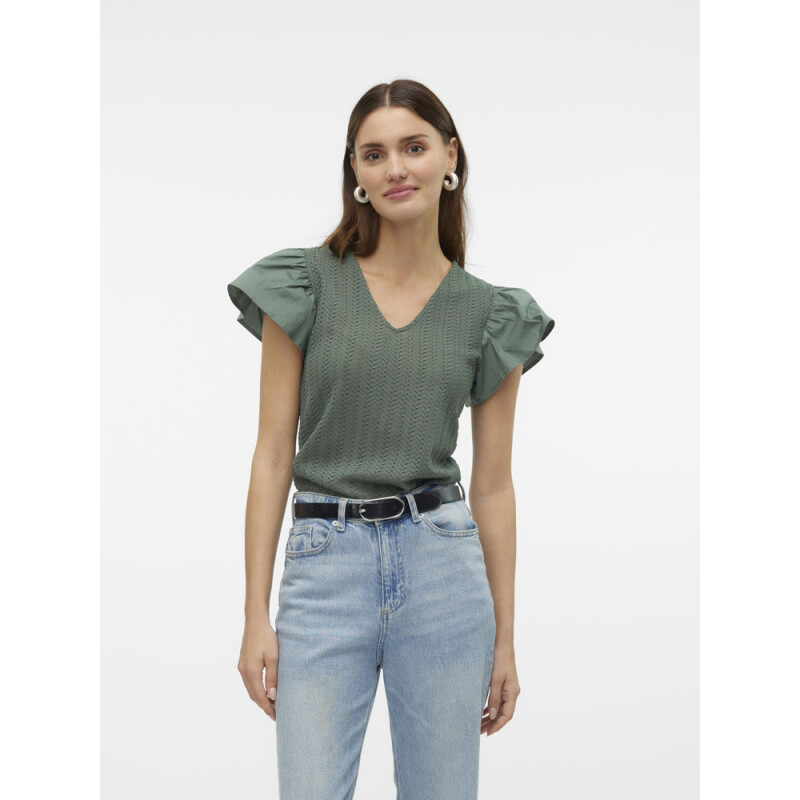VMNAJA SS V-NECK TOP JRS GA Laurel Wreath