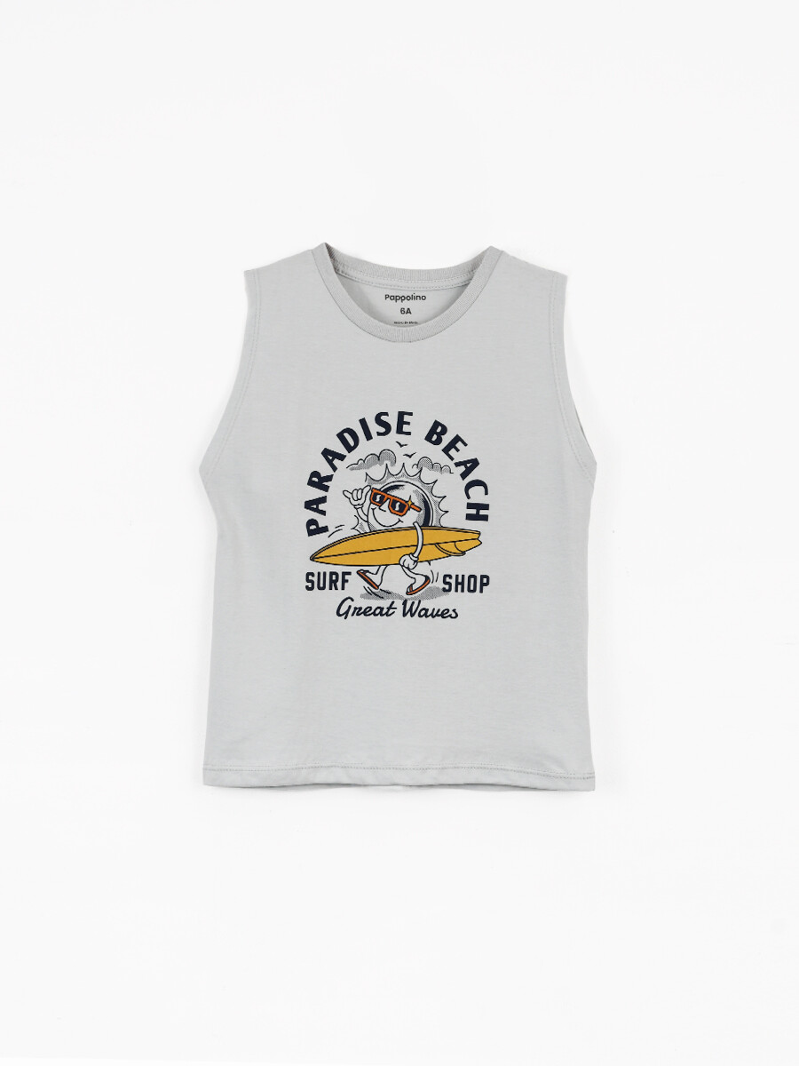 MUSCULOSA ABRAHAM PRINT - GRIS CLARO 