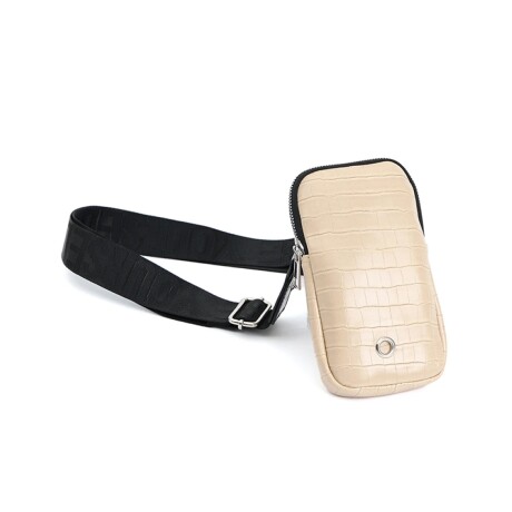 Bandolera porta celular Canva Widow Beige