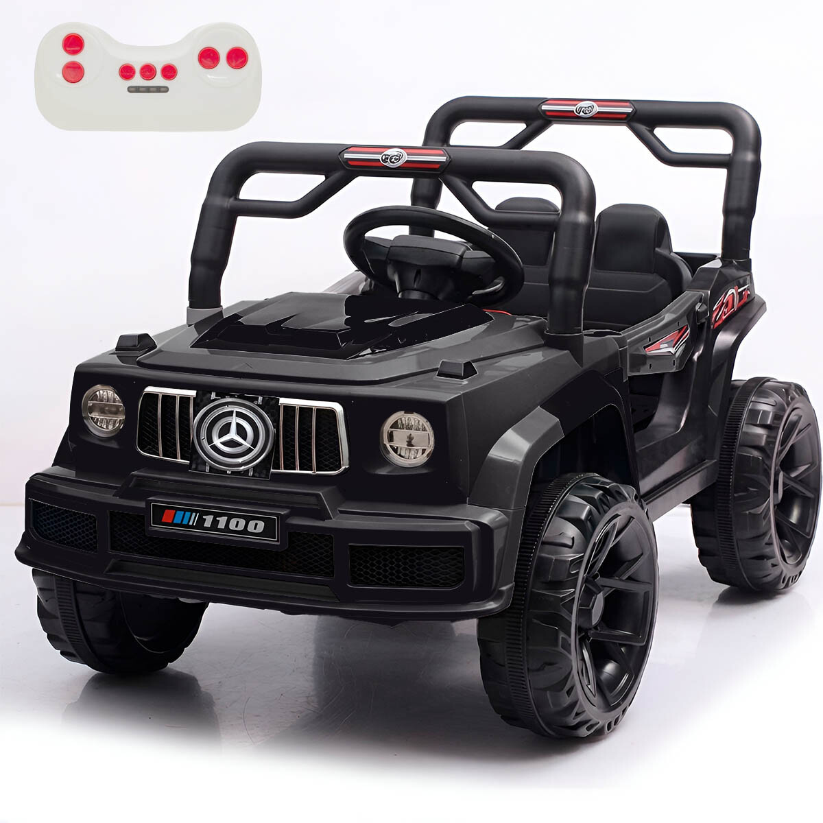 Auto A Bateria Cuatriciclo Wagon 4x4 C/control Remoto - Negro 