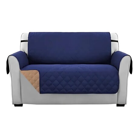 Cubre sofá reversible 2 cuerpos Azul/Beige Azul