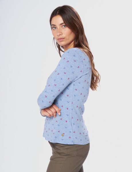 REMERA ESTAMPADA Celeste