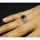 Anillo Antiguo Oro Blanco 18K, Brillantes, Diamantes Y Granate. Circa 1920-1940´S Anillo Antiguo Oro Blanco 18K, Brillantes, Diamantes Y Granate. Circa 1920-1940´S
