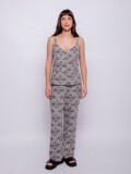 TOP SHANNON PRINT Negro/Crudo