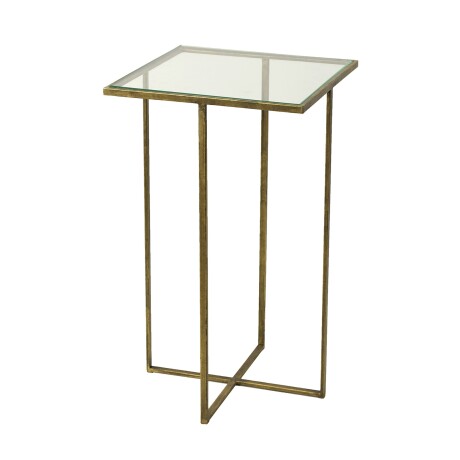 MESA AUXILIAR VIDRIO GRIS STRASBURG 779207 BRONCE