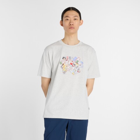 Remera New Balance de hombre - MT53905AHH GREY