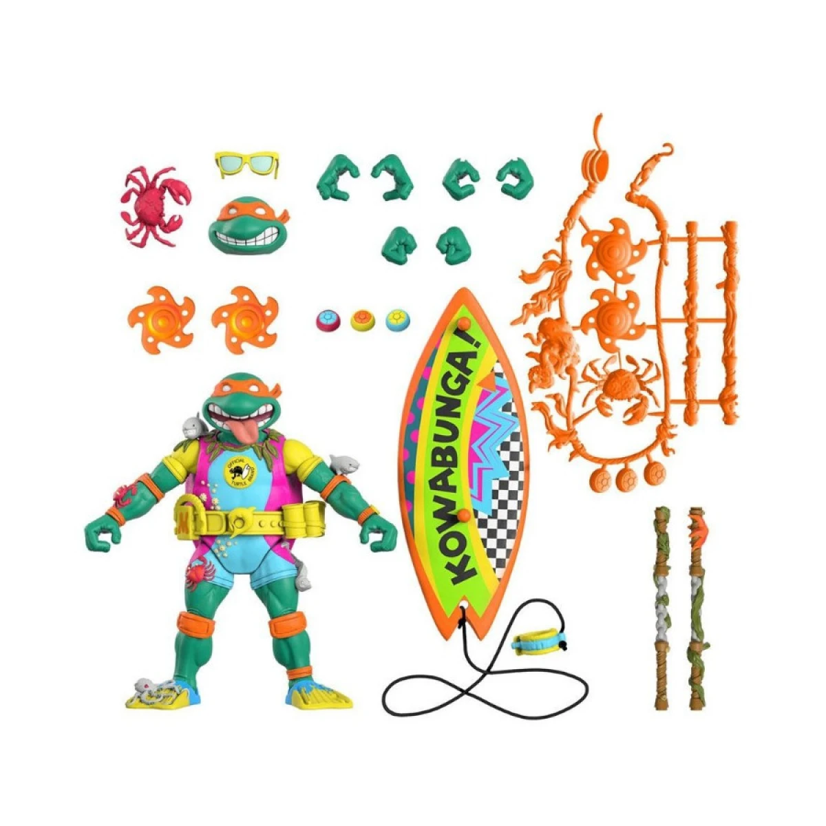 Sewer Surfer Michelangelo - TMNT Tortugas Ninja Super 7 Ultimates 